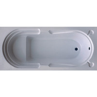 Baignoire rectangulaire en acrylique moderne bon marché baignoire de trempage avec égouttoir à usage hôtelier