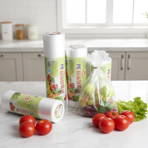 Factory Direct Transparent PE Plastic Bags Valve Gravure Printing Custom Logo Food <strong>Fruit</strong> Vegetable Supermarket Packaging <strong>Roll</strong> - Product Image 2