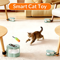 Jouet de poursuite pour animaux de compagnie télécommandé, moderne et écologique, avec plume sonore, en ABS, modèle transfrontalier