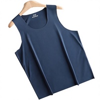 Customized Brand Men's Yellow Sleeveless Tank Top O-Neck Solid Color Casual Breathable Quick Dry Knitted Polyester/Cotton 120g