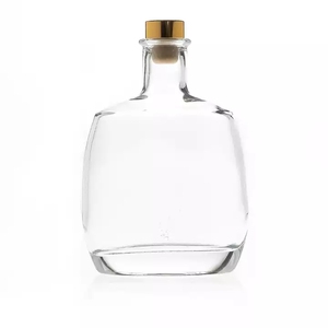 Conception de Logo client 700ml bouteille vide de Whisky <span class=keywords><strong>Vodka</strong></span> en verre plat avec bouchon - Product Image 4