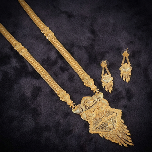Wholesale Fashion 14K 18K 24K Micron Gold Plated Long Necklaces Traditional Jewelry Set Brass Gold Filled Forming Long Necklaces - Product Image 1