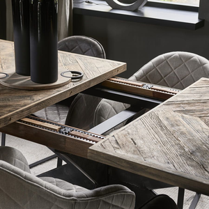 AY-2627-5 Falcon Crest rắn gỗ bàn ăn Pháp phong cách cổ điển khai hoang Sồi vuông mở rộng sang trọng phòng ăn - Product Image 3