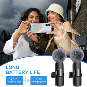 Micro sans fil Ansteckmikrofon Lavalier Radio Mic inalámbrico Lavalier micrófono Lavalier Microfono de solapa para iPhone - Product Image 6