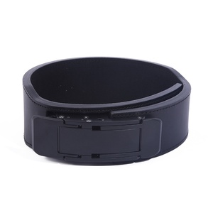 Ceinture de soutien lombaire fitness en cuir de vachette micro-réglable avec boucle à levier à cliquet pour haltérophilie, squats et développés couchés - Product Image 3