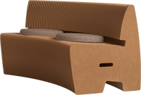 Canapé pliable en papier accordéon, gain de place, élégant pour la décoration intérieure, excellent choix pour les déménagements rapides