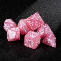 Ensemble de dés de jeu en acrylique à finition mate, 7 pièces, dés polyédriques antidérapants pour jeux de table professionnels