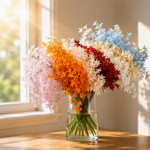Orchidée artificielle en soie Oncidium, orchidée dansante, décoration florale pour <span class=keywords><strong>plafond</strong></span> de mariage - Product Image 1