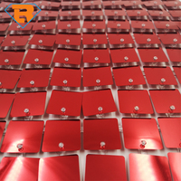 Panneaux de fond mural scintillants rouges diamantés à sequins carrés, réutilisables pour mariage, fête, anniversaire, Thanksgiving