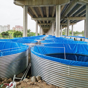 高密度エビ池、高さ1.15メートルの亜鉛メッキ鋼板繁殖池、キャンバス水タンク、新しいタイプの魚池 - Product Image 4