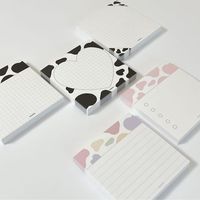 Blocs-notes autocollants en papier format 3x3 avec lignes, formes originales, personnalisables, grand format, pour cadeau