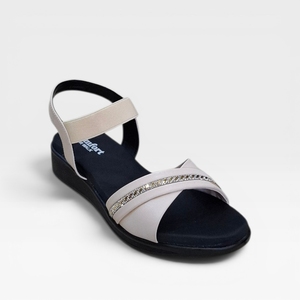 Sandales compensées élégantes à brides croisées pour femme – Confortables, stylées, pour soirées, tenues décontractées et quotidiennes – Chaussures légères à semelle souple et tendance - Product Image 1
