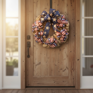 Couronne <span class=keywords><strong>de</strong></span> fleurs décorative pour <span class=keywords><strong>porte</strong></span> d'entrée, détails raffinés, couronne artificielle <span class=keywords><strong>de</strong></span> luxe pour la Fête <span class=keywords><strong>de</strong></span> l'Indépendance, fournie par l'usine - Product Image 3