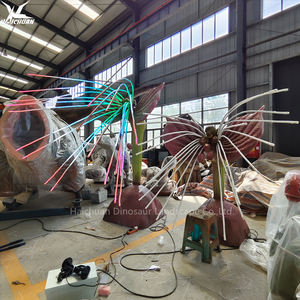 ของตกแต่งสวนธีมป่าแฟนตาซีดอกไม้ค้างคาวแบบไดนามิกพืชเรืองแสง LED ปรับแต่งได้ - Product Image 4