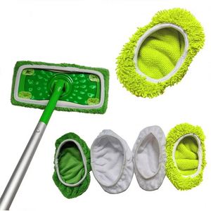 Thickened Elastic Band Flat <b>Mop</b> Cloth Coral Fleece/Microfiber/Chenille Replacement Rotary <b>Mop</b> Cleaning Pad for Bathroom - Product Image 2