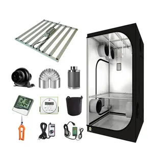 Customized Poly Garden Greenhouse Dark Room Hydroponic Complete Grow Tent Grow Light Kits 240*120*200cm