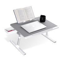 Mode neue PU Leder Laptop Tisch mit Schublade Verstellbarer Laptop Schreibtisch Studiert isch Bett Tablett Sofa Tisch