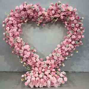 Venta caliente en forma de corazón rosa y Rosa Blanca <span class=keywords><strong>Wallflowers</strong></span>, decoraciones de arco de boda de fábrica asequibles para bodas en el jardín del hogar - Product Image 2