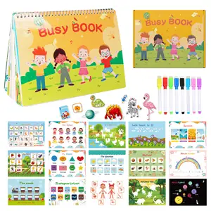 Custom Design Packaging Box Inner Page Toddler Busy Book Printing Baby Busy Book For Kids Educational