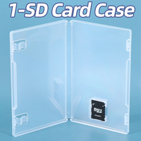 SUNSHING Porte-carte mémoire en plastique unique vide pour SD SDHC SDXC Micro SD Adaptateur Boîte de carte pour appareil photo Boîte de carte de jeu SD avec film
