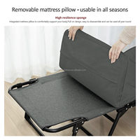 Chaise longue pliante d'extérieur portable au design moderne en Oxford 600D et acier, idéale pour le camping et les plages