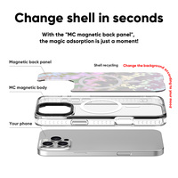 Coques de téléphone antichoc en TPU+PC givré avec fonction de charge magnétique sans fil pour iPhone 16 17 Pro Max - Accessoires pour téléphone