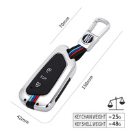 Funda Protectora para Llaves de Coche de Aleación de Zinc y Gel de Sílice para Volkswagen Golf 8 Lamando Id4x Skoda Crozz T0URAN VW, Llavero, Bolsa para Llaves