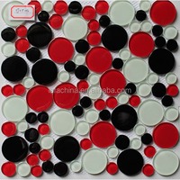 Médaillon rond Modèles de sol Carrelage de verre cristal pour cuisine/salle de bain Décoration murale