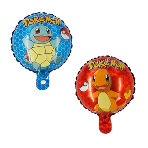 8pcs 10 pulgadas globos de fiesta <span class=keywords><strong>Pika</strong></span> chu cifras redondo de aluminio GLOBO DE LOS NIÑOS fiesta de cumpleaños decoración de la ducha de bebé - Product Image 3