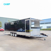 Remorque Alimentaire Mobile Économique avec Cuisine Complète et Panneaux Solaires Camion Restauration de 20 Pieds