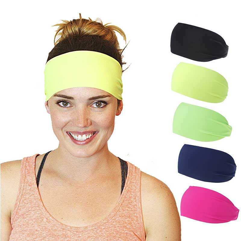 1pc Women/men Cotton Sweatband Headband Sport Yoga Gym Running