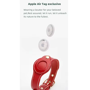 2024 Echt Lederen Vintage Gps Tracker Airtag Lederen Hondenhalsband Verstelbare Huisdieraccessoires - Product Image 4
