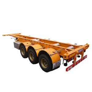 Vehicle Manufacturer 20 Foot 40Ft Container Chassis Skeleton Trailer For Transport