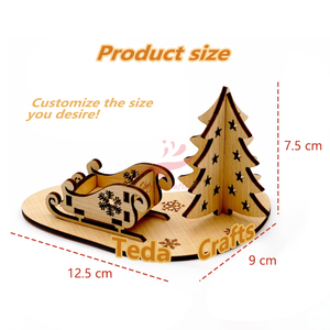 Carte <span class=keywords><strong>de</strong></span> vœux <span class=keywords><strong>de</strong></span> Noël en <span class=keywords><strong>bois</strong></span> 3D, kit d'artisanat <span class=keywords><strong>de</strong></span> montage <span class=keywords><strong>de</strong></span> traîneau et arbre <span class=keywords><strong>de</strong></span> Noël découpé au laser, ornement <span class=keywords><strong>de</strong></span> bureau, cadeau <span class=keywords><strong>de</strong></span> fêtes - Product Image 5