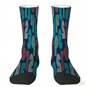Chaussettes personnalisées avec impression par sublimation, photo, image, coton de haute qualité, chaussettes amusantes et tendance pour hommes et femmes, vente en gros - Product Image 6