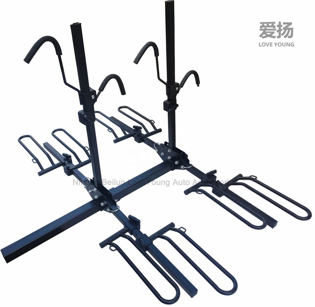 Hitch Mounted Platform Bike Carrier for 4 Bicycles Heavy Duty Steel 50mm Receiver Universal Car Rack
