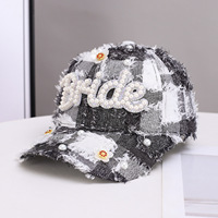 Casquette de baseball tendance style européen et américain avec motif perles pour mariée, chapeau adulte pour fête et mariage, accessoires en stock, vente en gros