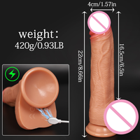Vibromasseur télécommandé en silicone à ventouse, chauffant, avec fonctions de poussée et de rotation, pour masturbation féminine, jouet sexuel pour femmes