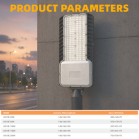 OUTLUX G010 Lámpara de Calle de Alto Rendimiento de 100W, Farola LED para Exteriores, Estacionamientos, IP65 Impermeable