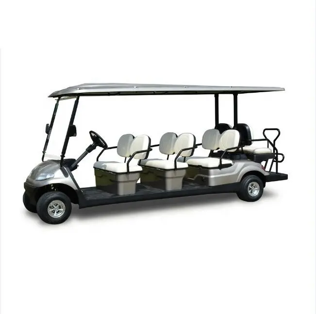 A627.6 + 2 pabrik murah listrik Golf Cart 8 kursi digunakan pertanian Golf Cart Toursit Golf Buggy
