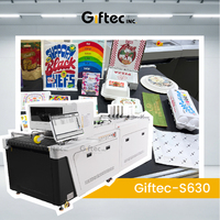 Machine d'impression numérique à encre pigmentée CMYK haute vitesse Giftec pour enveloppes, boîtes à pizza, pochettes et sacs avec tête A3