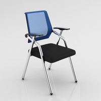 Chaise pliante chromée Foshan avec tablette d'écriture intégrée pour l'école, la salle de conférence, le bureau, les réunions et les étudiants