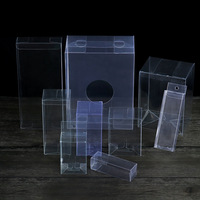 Boîte cadeau pliable en PVC transparent personnalisée, petite, recyclable, boîte de rangement et d'exposition en plastique transparent pliable