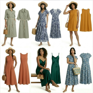 Vestidos de Verano con Estampado Floral, Envío de Estilos Variados, Surtido Aleatorio de Vestidos de Mujer con Estilo Artístico Fresco - Product Image 1