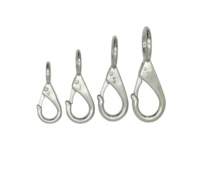 Mousqueton à œil fixe en acier inoxydable 316 Marine #1, 70mm, matériel pour bateaux de plaisance, matériel pour animaux de compagnie, mousqueton à ressort fixe, manilles à dégagement rapide