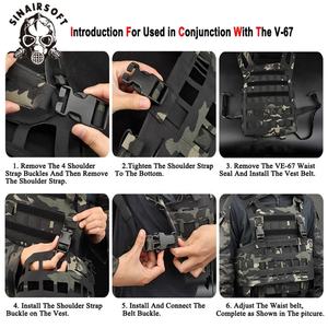 Gilet tactique convertible SPC léger avec boucle portable pour jeu de guerre CS, accessoire de chasse MOLLE découpé au laser - Product Image 6