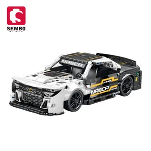 SEMBO BLOCK 715301 블록 기계 경주 시리즈 1:18 규모 재현 518pcs 스티어링 휠 이동 고도로 복원