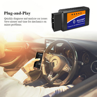 ELM327 herramienta de diagnóstico de coche 1996 OBD2 lector de código, con analizador electrónico de motor en inglés, para vehículos