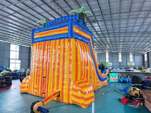 Toboggans aquatiques gonflables à thème coloré commerciaux, aire <span class=keywords><strong>de</strong></span> <span class=keywords><strong>jeux</strong></span> gonflable extérieure, toboggan aquatique gonflable en PVC, grand toboggan gonflable à sauter - Product Image 3