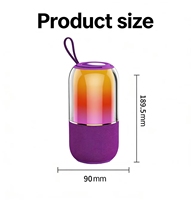Altavoz Inalámbrico Portátil con Resistencia al Agua IPX5, Luz RGB, Carga Tipo-C, para Fiestas al Aire Libre y Uso con Computadora, V6.0